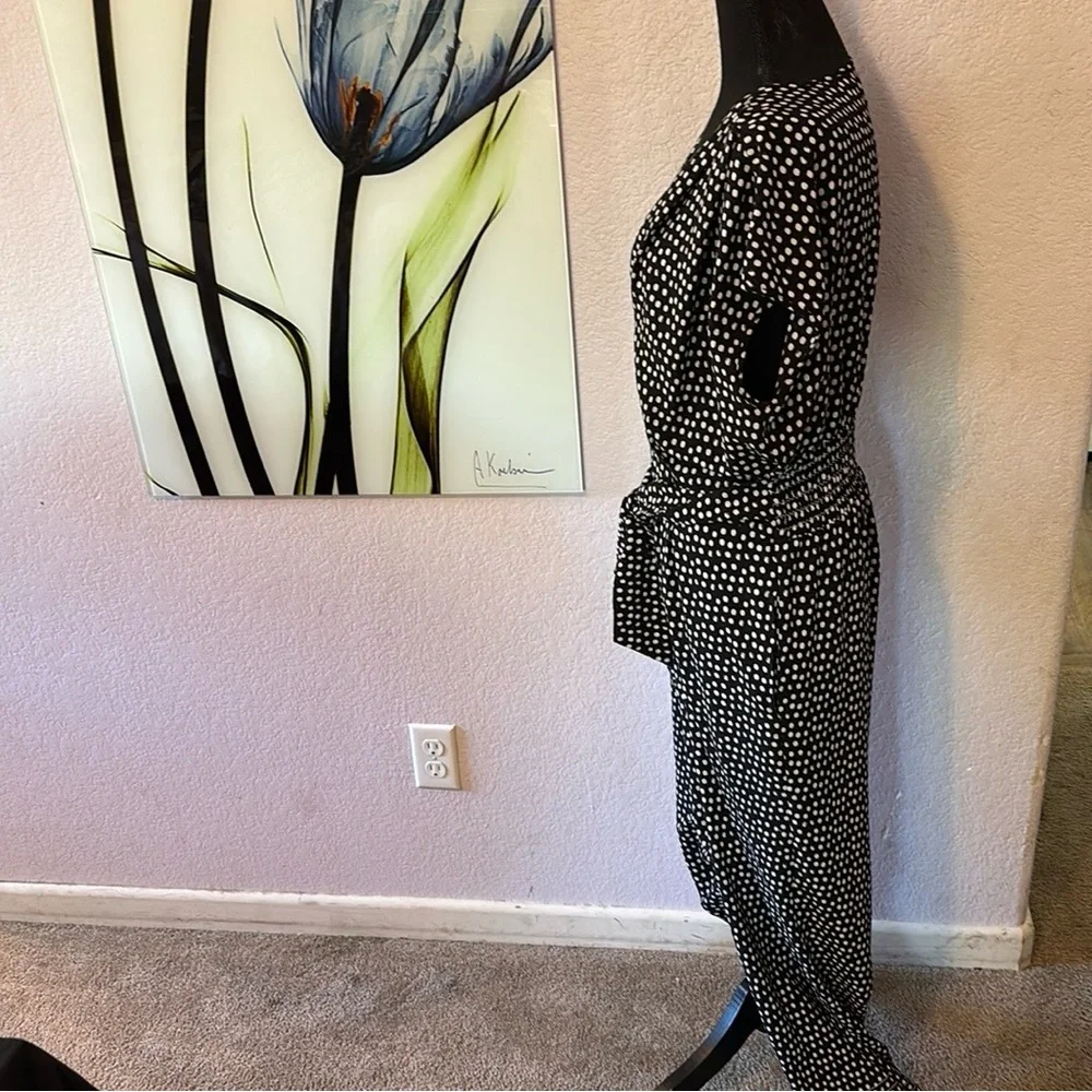 Max Studio polka dot jumpsuit size large - Picture 3 of 5